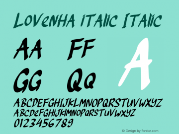 Lovenha italic