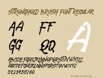 STRONGHOLD BRUSH FONT