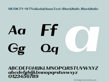 MUDKTY+WTVolkolakSansText-BlackItalic