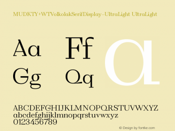 MUDKTY+WTVolkolakSerifDisplay-UltraLight