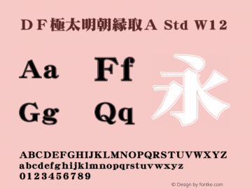 ＤＦ極太明朝縁取Ａ Std