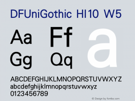 DFUniGothic HI10