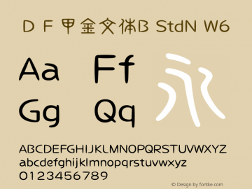 ＤＦ甲金文体B StdN