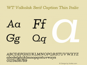 WT Volkolak Serif Caption