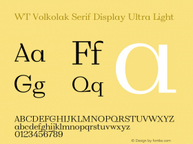 WT Volkolak Serif Display