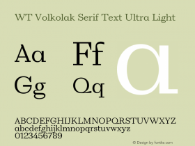 WT Volkolak Serif Text