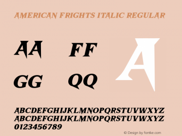 American Frights Italic