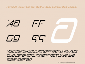 Foreign Alien Condensed Italic