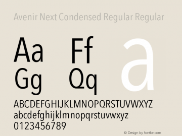 Avenir Next Condensed Regular