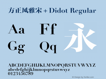 方正风雅宋＋Didot