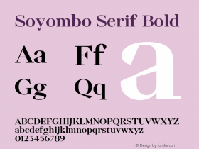 Soyombo Serif