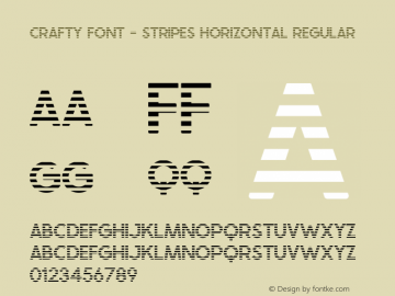 Crafty Font - Stripes Horizontal