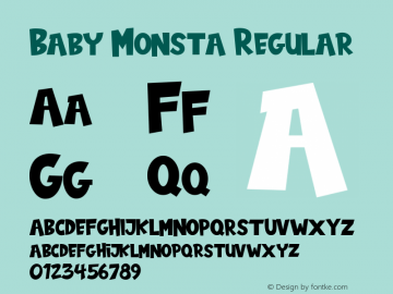 Baby Monsta Shadow font