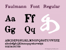 Faulmann Font