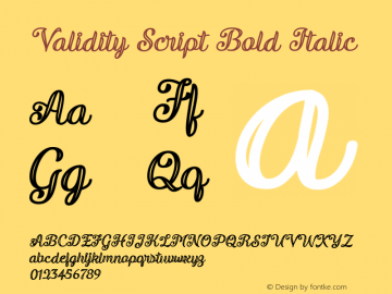Validity Script Bold