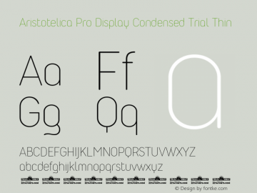 Aristotelica Pro Display Condensed Trial