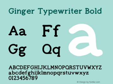 Ginger Typewriter