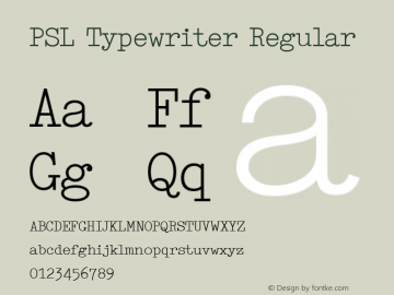 PSL Typewriter