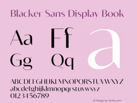 Blacker Sans Display