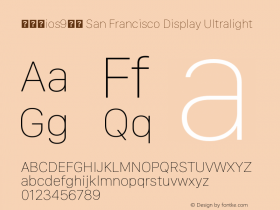 ●苹果ios9字体 San Francisco Display