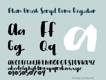 Plum Brush Script Demo