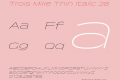 Trois Mille Thin Italic