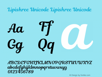 Lipishree Unicode