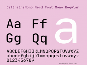 JetBrainsMono Nerd Font Mono