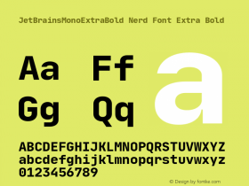 JetBrainsMonoExtraBold Nerd Font