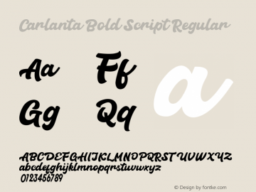 Carlanta Bold Script