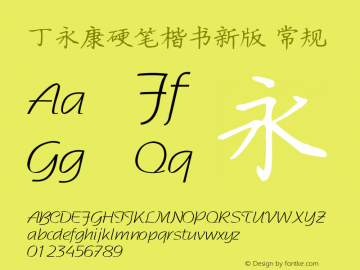 丁永康硬笔楷书新版