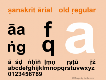 Sanskrit Arial Bold