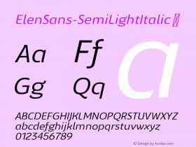 ElenSans-SemiLightItalic