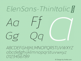 ElenSans-ThinItalic