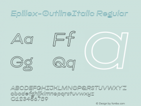 Epillox-OutlineItalic