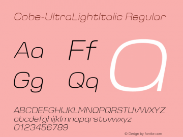 Cobe-UltraLightItalic