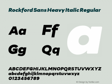 Rockford Sans Heavy Italic
