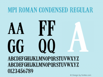 MPI Roman Condensed