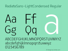 RadiateSans-LightCondensed