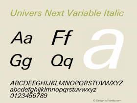 Univers Next Variable