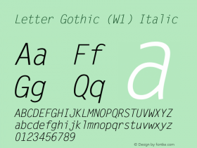 Letter Gothic (W1)