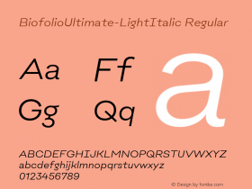 BiofolioUltimate-LightItalic