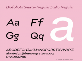 BiofolioUltimate-RegularItalic