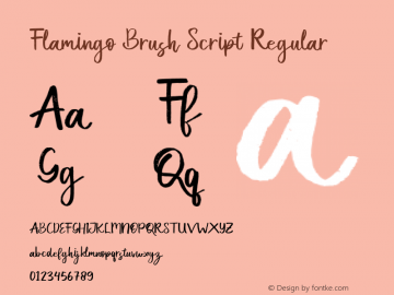 Flamingo Brush Script