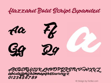 Hazzard Bold Script