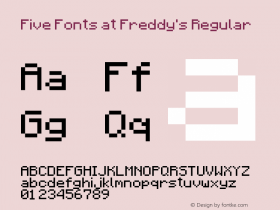 Five Fonts at Freddy's