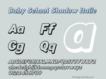 Baby Monsta Shadow font