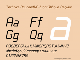 TechnicalRoundedVP-LightOblique