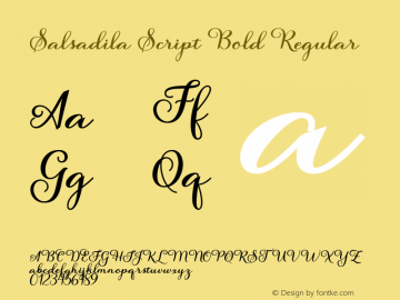 Salsadila Script Bold