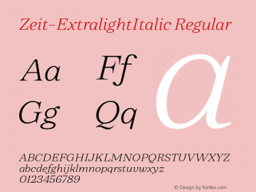 Zeit-ExtralightItalic